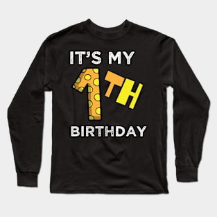 Kids It's My 1th Birthday 1 one Happy Birthday Boy or Girls T-Shirt Long Sleeve T-Shirt